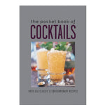Book cover of 'The Pocket Book of Cocktails' with cocktail images on a gray background