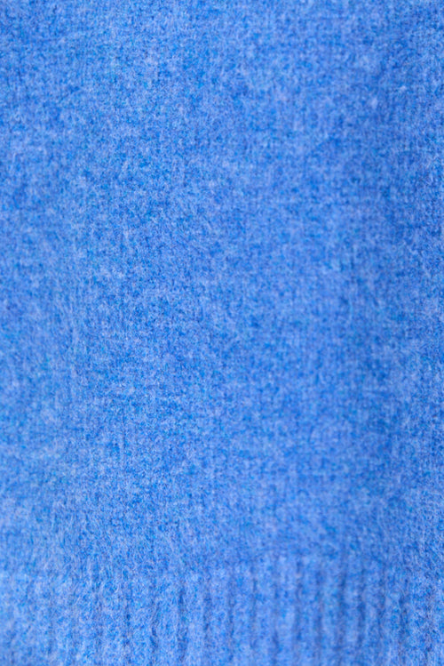 Close-up of blue fabric texture