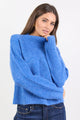 Cocoon Azure Relaxed Knit Mock Neck Jumper