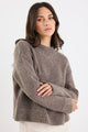 Cocoon Mocha Relaxed Knit Mock Neck Jumper