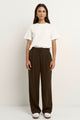 Confidential Chocolate Soft Touch Longer Length Elastic Back Pants