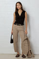 Idolise Taupe Stretch Soft Barrel Jeans