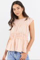 Context Blood Orange Stripe Relaxed Sleeveless Top