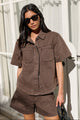 Crucial Mocha Denim Short Sleeve Shacket