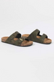 Cruise Double Buckle Khaki Slide