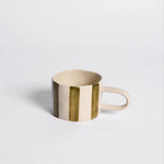 olive striped mug