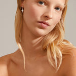 Daisy Recycled Cross  Silver Earrings ACC Jewellery Pilgrim   
