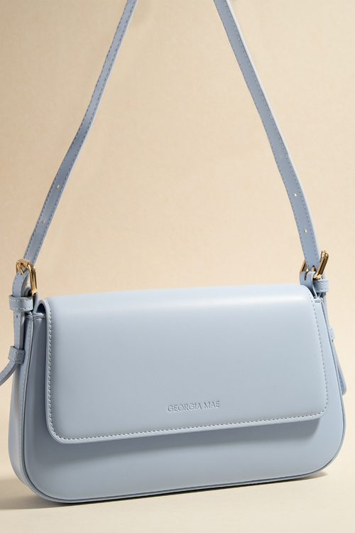 blue shoulder bag