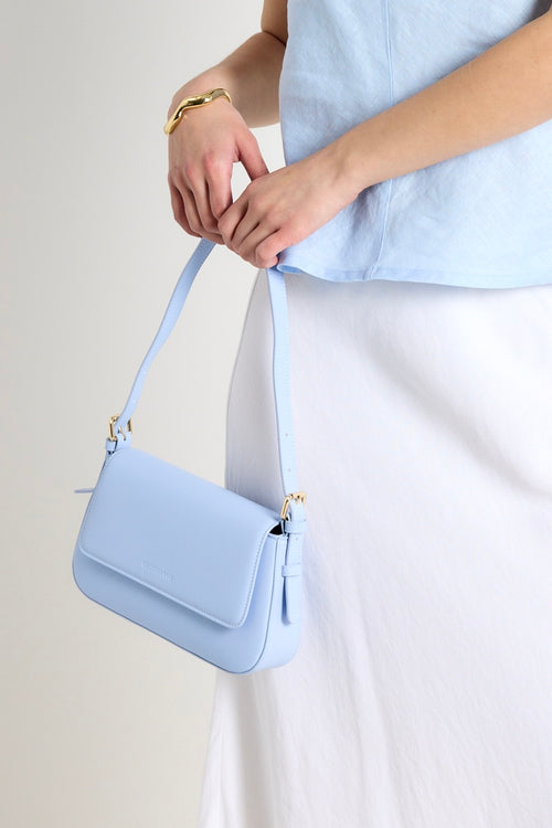 baby blue handbag