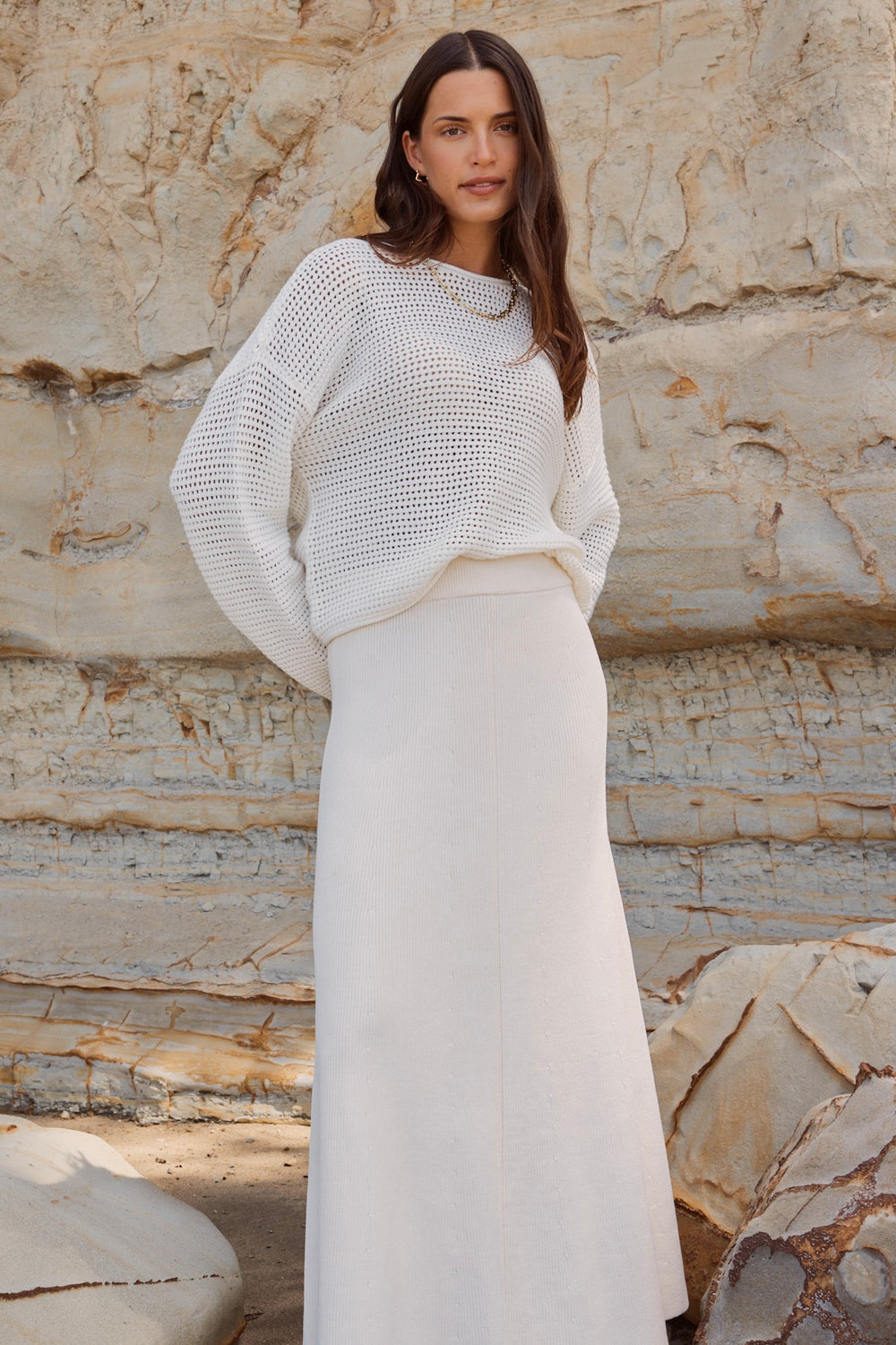 CROCHET KNIT JUMPER main image 1
