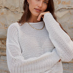 Dawn Ivory Crochet Knit Jumper