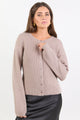 Daydream Mushroom Crewneck Rib Fluffy Cardigan