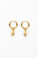 Diamond Pendant Gold Hoop Earring