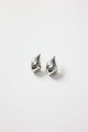Diamond Rhodium Teardrop Stud Earring