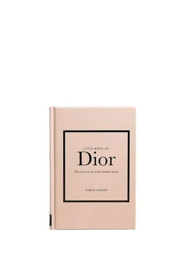 Book titled 'Little Book of Dior' on a white background