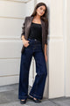 Zoey Indigo High Rise Wide Leg Pocket Jean
