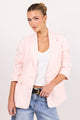 Diploma Soft Pink Linen Two Button Vent Sleeve Blazer