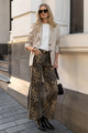 Richmond Leopard Mid Rise Wide Leg Jean
