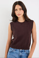 Distance Chocolate Crewneck Knit Vest