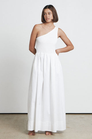 The Assymetrical White Maxi Dress