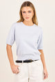 Edition Ice Blue Crewneck Cashmere Blend Knit Tee