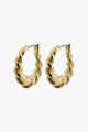 Eileen Gold Twirl Hoop Earrings