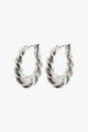 Eileen Silver Twirl Hoop Earrings