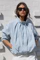 Element Ice Blue Drawstring Funnel Neck Bomber Jacket