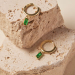 Emerald  Gold Sleeper ACC Jewellery Georgia Mae   