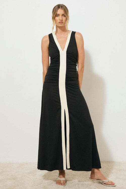 Shop Era Monochrome Jersey Knit Sleeveless Midi Dress | Flo & Frankie Shop Era Monochrome Jersey Knit Sleeveless Midi Dress | Flo & Frankie