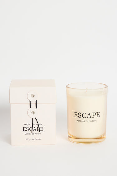 Escape Vanilla + Amber 250g Soy Candle