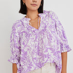 Ethereal Lilac Baroque Pintuck Front Top