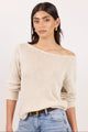 Eventide Natural Boat Neck Long Sleeve Jumper