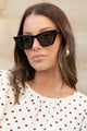 Velodrome Black Cat Eye Brown Mono Lens Sunglasses