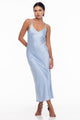 Evermore Blue Cloud Satin Slip Dress