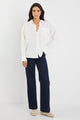 Exalted Ivory Linen Viscose Oversized Shirt