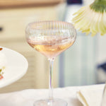 Iridescent Ripple Wide Champagne Wine Glass