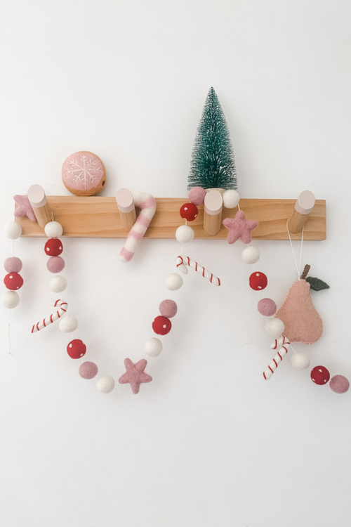 Pink Christmas Garland