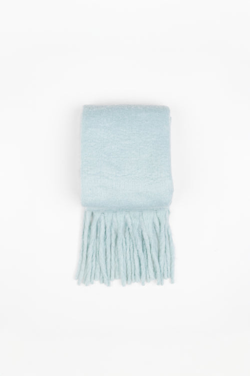 Blue scarf on a white background