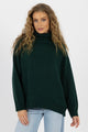 Freya Forest Wool Blend Roll Neck Knit Jumper