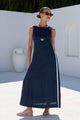 Future Ink Linen Sleeveless Midi Dress