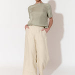 Gabriella Cream Lined Linen Pant