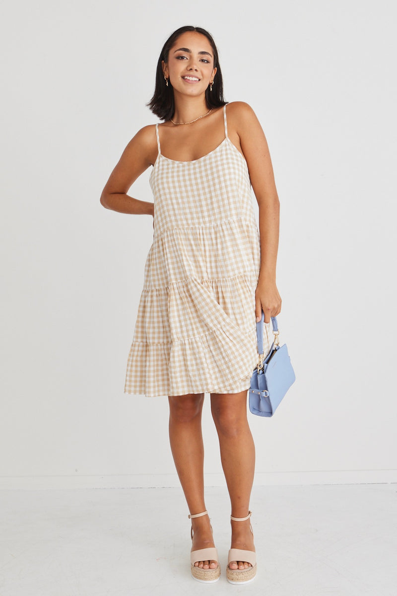 Buttercup Gingham Tie-back Dress XS/S – OMNIA