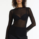 Gigi Black Eclipse Lace LS Top