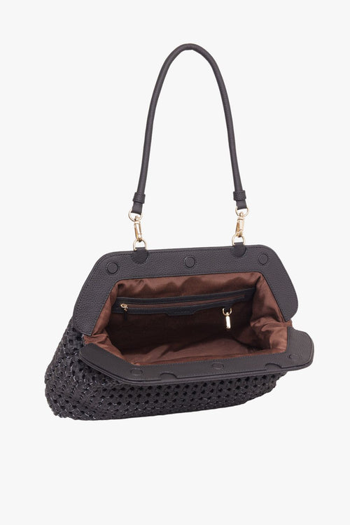 Ginny Black Braid Shoulder Bag ACC Bags - All, incl Phone Bags Saben   