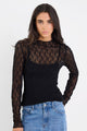 Giving Black Lace Long Sleeve Top