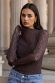 Giving Chocolate Lace Long Sleeve Top