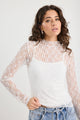 Giving Ivory Lace Long Sleeve Top