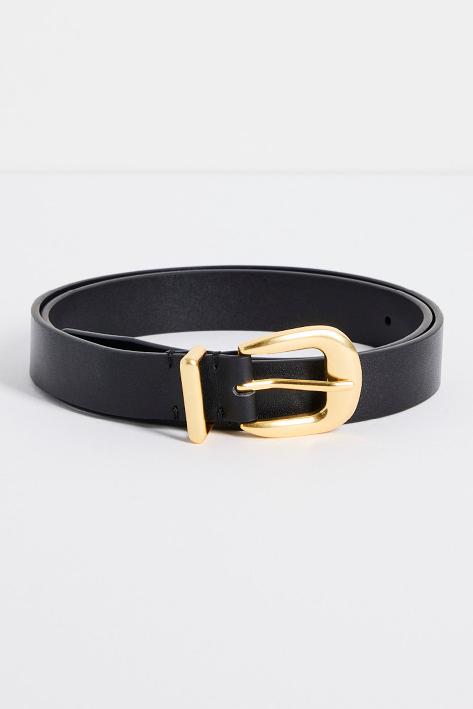 black belt with gold buckle