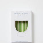 Green Cocktail Short Reuseable Pk 4 Glass Drinking Straws